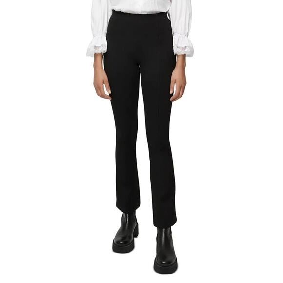 Maje Pome Flared Leggings in Black Size 40 Pull-On Elastic Waist Stretch - Picture 1 of 4